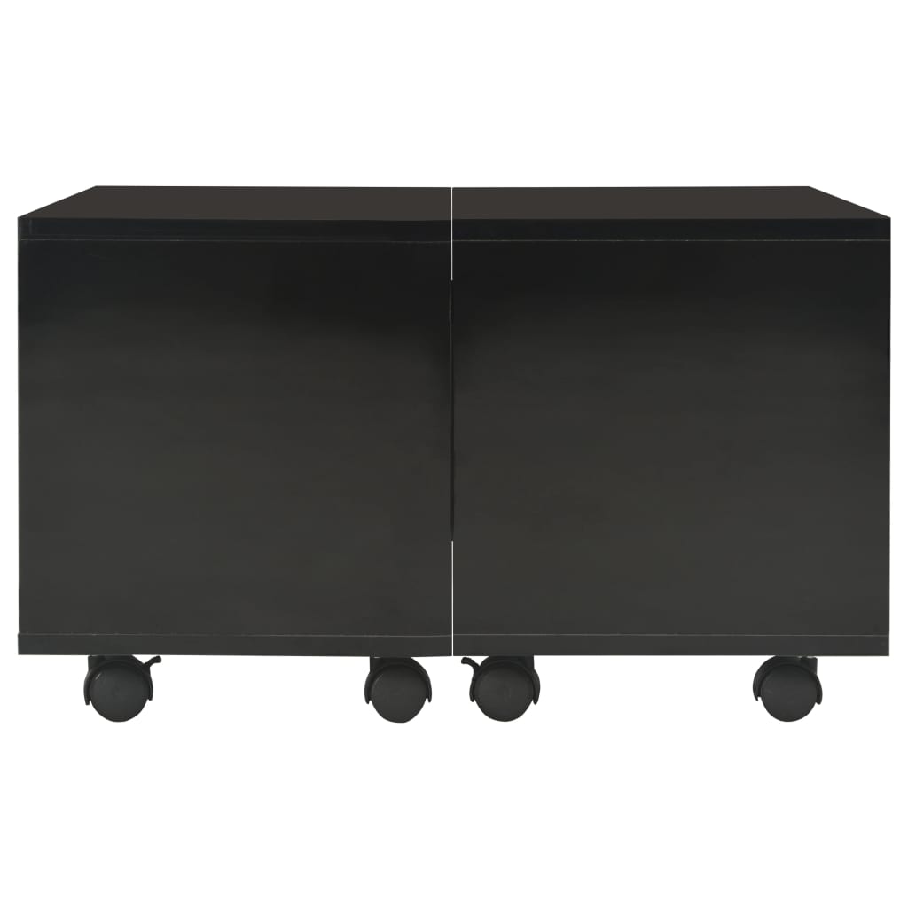 vidaXL Couchtisch Hochglanz-Schwarz 60x60x35 cm Holzwerkstoff