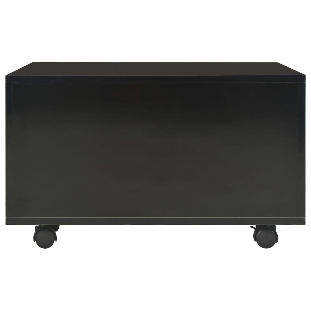 vidaXL Couchtisch Hochglanz-Schwarz 60x60x35 cm Holzwerkstoff