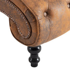 vidaXL Chaiselongue Braun Wildleder-Optik