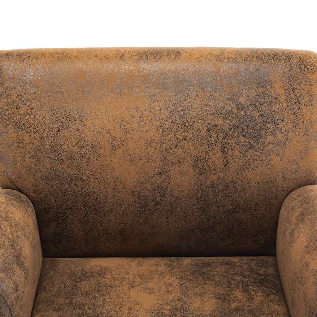 vidaXL Sofasessel Braun 70x69x72 cm Wildlederimitat