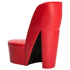 vidaXL Stuhl in Stöckelschuh-Form Rot Kunstleder