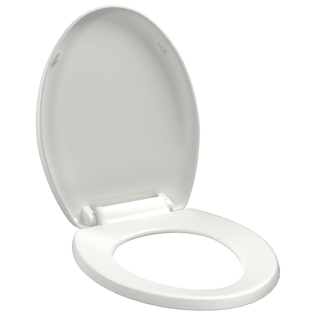 vidaXL Toilettensitz mit Absenkautomatik und Quick-Release-Design Weiß