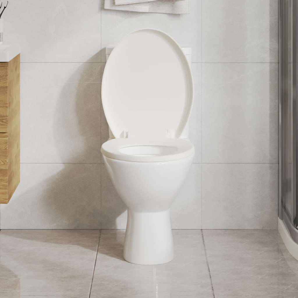 vidaXL Toilettensitz mit Absenkautomatik und Quick-Release-Design Weiß