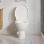 vidaXL Toilettensitz mit Absenkautomatik und Quick-Release-Design Weiß