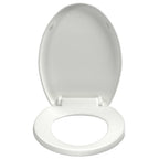vidaXL Toilettensitz mit Absenkautomatik und Quick-Release-Design Weiß