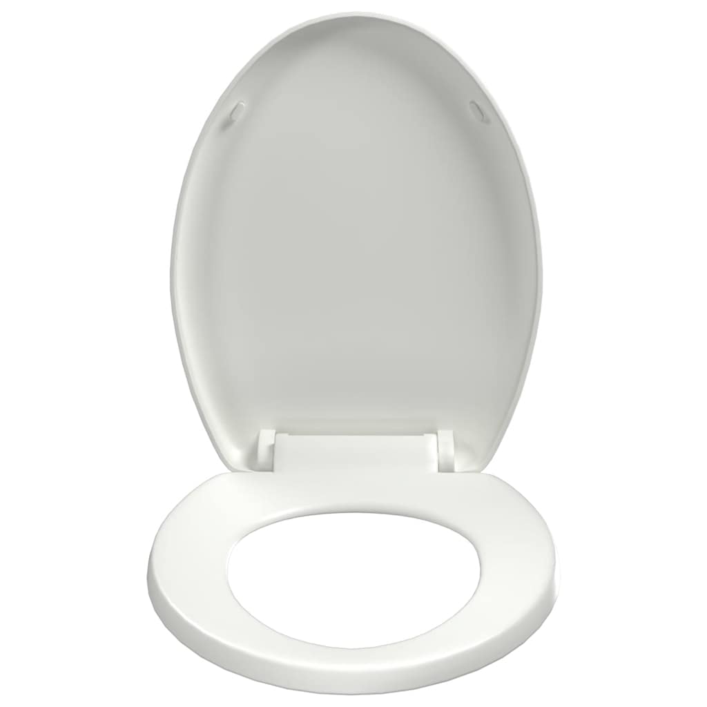vidaXL Toilettensitz mit Absenkautomatik und Quick-Release-Design Weiß