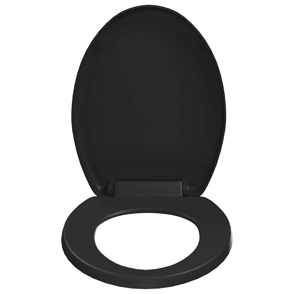vidaXL Toilettensitz mit Absenkautomatik und Quick-Release Schwarz