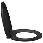 vidaXL Toilettensitz mit Absenkautomatik und Quick-Release Schwarz