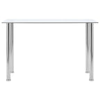 vidaXL Esstisch Transparent 120 x 60 x 75 cm Hartglas