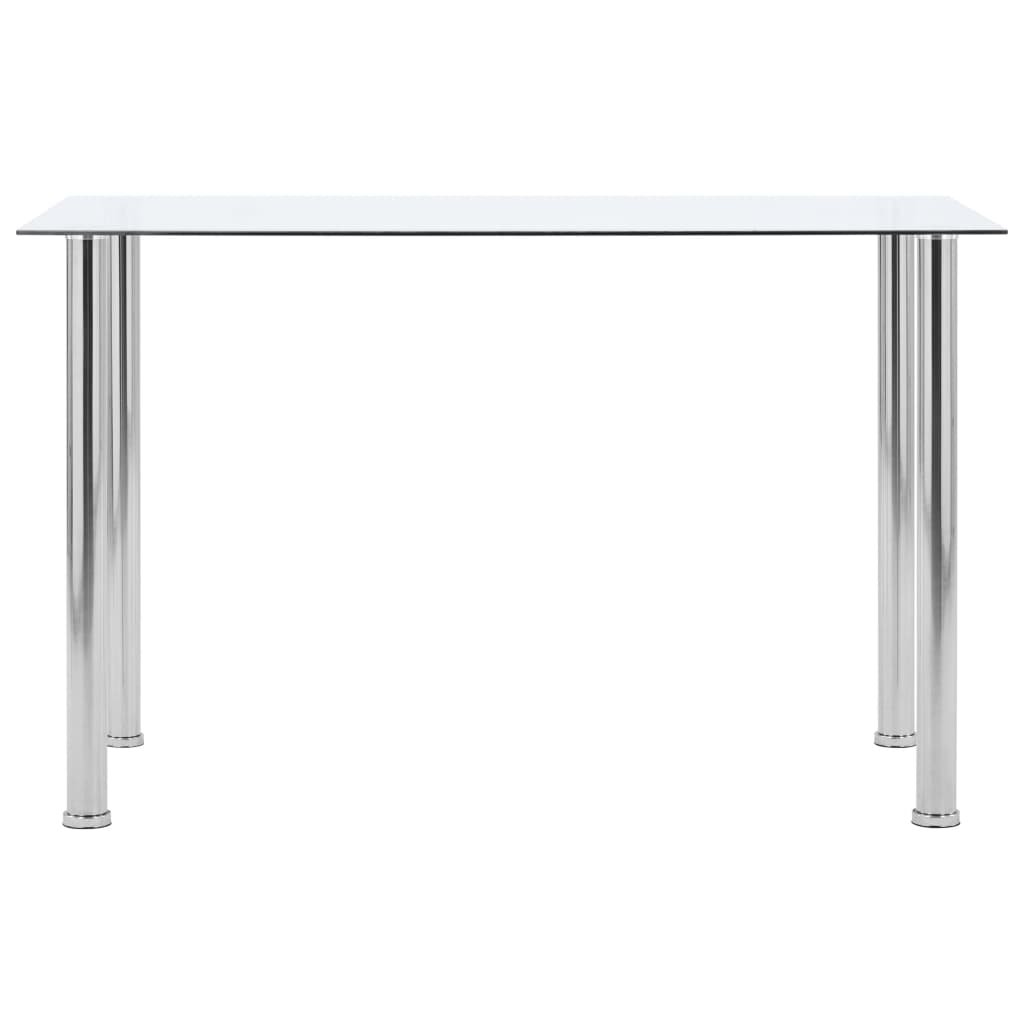 vidaXL Esstisch Transparent 120 x 60 x 75 cm Hartglas
