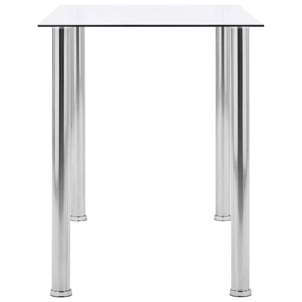 vidaXL Esstisch Transparent 120 x 60 x 75 cm Hartglas