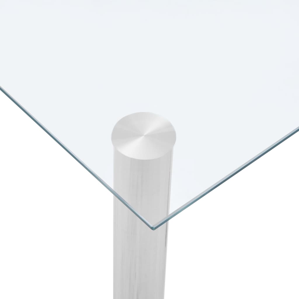 vidaXL Esstisch Transparent 120 x 60 x 75 cm Hartglas