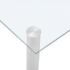vidaXL Esstisch Transparent 120 x 60 x 75 cm Hartglas