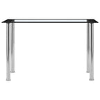vidaXL Esstisch Schwarz und Transparent 120 x 60 x 75 cm Hartglas