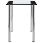 vidaXL Esstisch Schwarz und Transparent 120 x 60 x 75 cm Hartglas