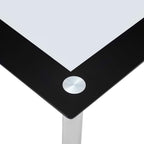 vidaXL Esstisch Schwarz und Transparent 120 x 60 x 75 cm Hartglas