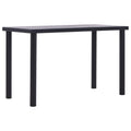 vidaXL Esstisch Schwarz und Betongrau 120 x 60 x 75 cm MDF
