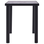 vidaXL Esstisch Schwarz und Betongrau 120 x 60 x 75 cm MDF