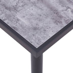 vidaXL Esstisch Schwarz und Betongrau 120 x 60 x 75 cm MDF