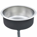 vidaXL Einbauspüle mit Sieb und Siphon Edelstahl