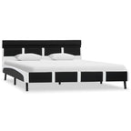 vidaXL Bett mit LED-Beleuchtung ohne Matratze Schwarz 120x200 cm