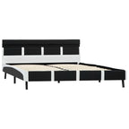 vidaXL Bett mit LED-Beleuchtung ohne Matratze Schwarz 120x200 cm