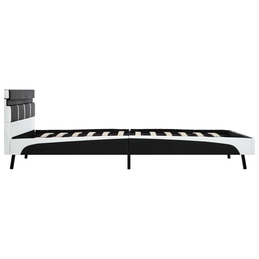 vidaXL Bett mit LED-Beleuchtung ohne Matratze Schwarz 120x200 cm
