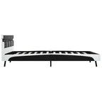 vidaXL Bett mit LED-Beleuchtung ohne Matratze Schwarz 120x200 cm