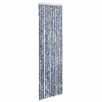 vidaXL Insektenschutz-Vorhang Blau, Weiß und Silbern 56x185cm Chenille