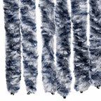 vidaXL Insektenschutz-Vorhang Blau, Weiß und Silbern 56x185cm Chenille