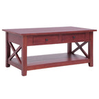 vidaXL Couchtisch Braun 100×55×46 cm Massivholz Mahagoni