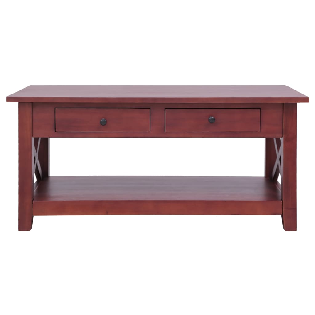 vidaXL Couchtisch Braun 100×55×46 cm Massivholz Mahagoni