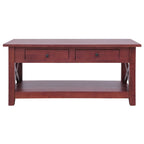 vidaXL Couchtisch Braun 100×55×46 cm Massivholz Mahagoni