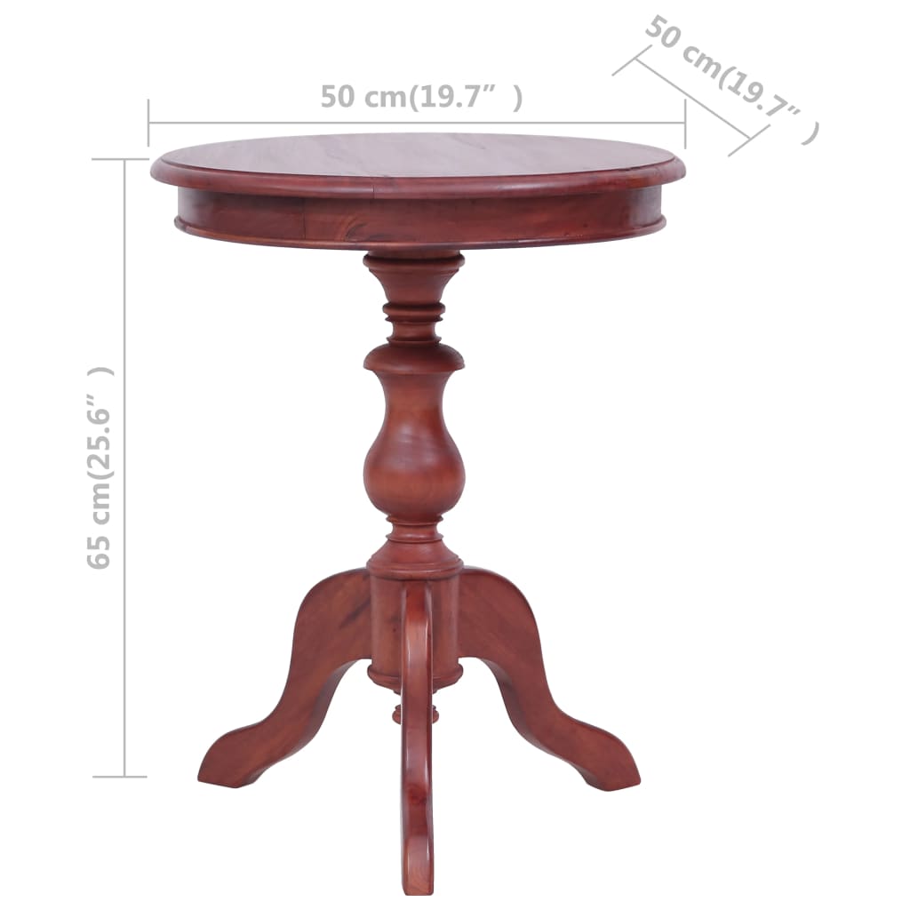 vidaXL Beistelltisch Braun 50 x 50 x 65 cm Massivholz Mahagoni