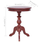 vidaXL Beistelltisch Braun 50 x 50 x 65 cm Massivholz Mahagoni