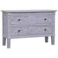 vidaXL Sideboard mit 2 Schubladen 90 x 30 x 60 cm Massivholz Mahagoni