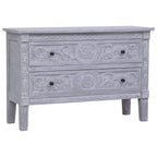 vidaXL Sideboard mit 2 Schubladen 90 x 30 x 60 cm Massivholz Mahagoni
