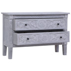 vidaXL Sideboard mit 2 Schubladen 90 x 30 x 60 cm Massivholz Mahagoni