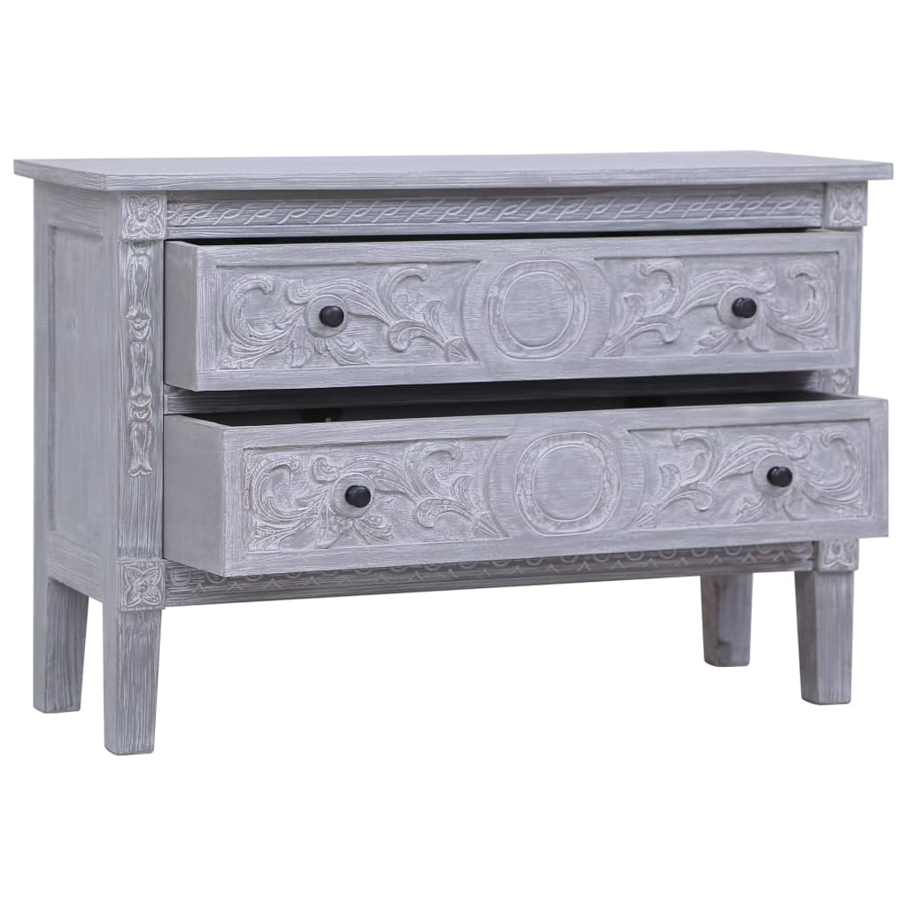 vidaXL Sideboard mit 2 Schubladen 90 x 30 x 60 cm Massivholz Mahagoni