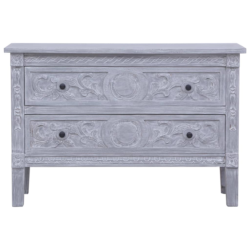 vidaXL Sideboard mit 2 Schubladen 90 x 30 x 60 cm Massivholz Mahagoni