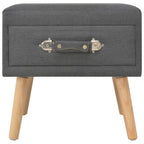 vidaXL Nachttische 2 Stk. Dunkelgrau 40 x 35 x 40 cm Stoff