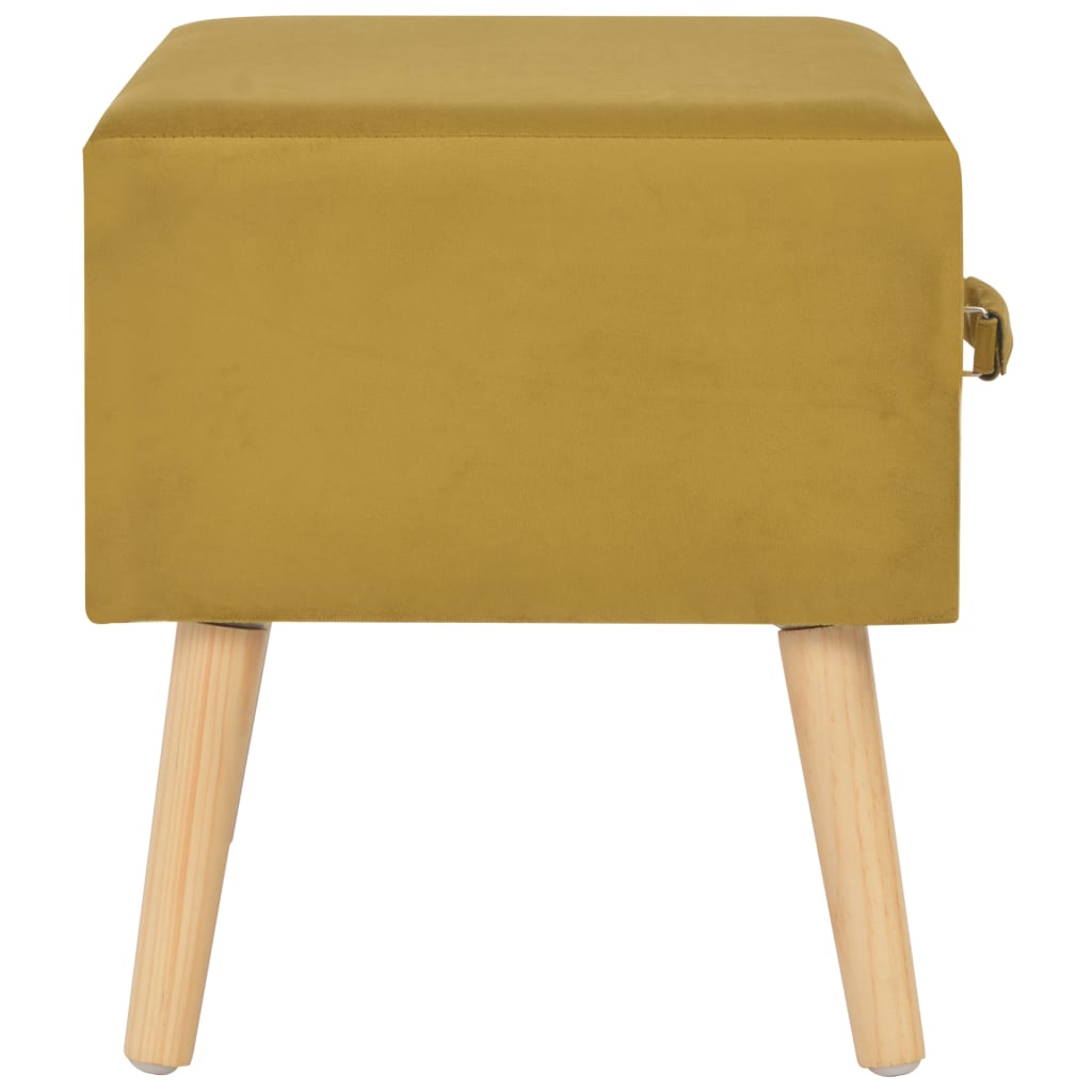 vidaXL Nachttische 2 Stk. Senfgelb 40 x 35 x 40 cm Samt