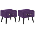 vidaXL Nachttische 2 Stk. Dunkelviolett 40 x 35 x 40 cm Samt