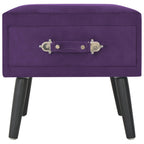 vidaXL Nachttische 2 Stk. Dunkelviolett 40 x 35 x 40 cm Samt