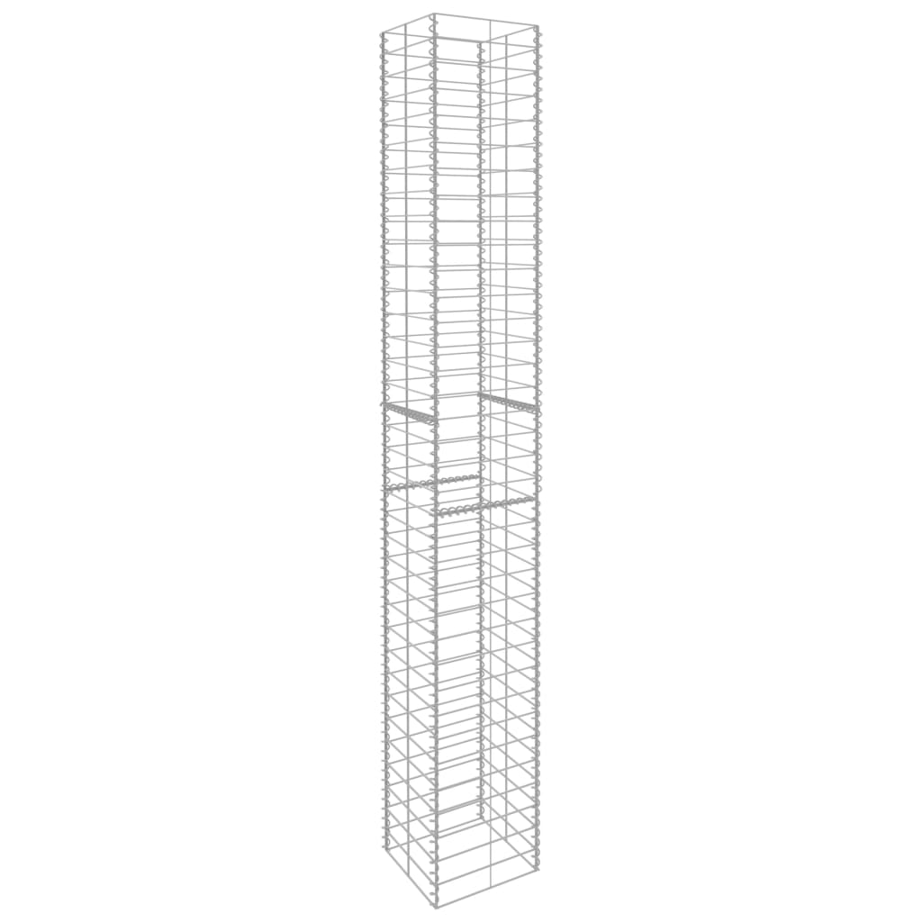 vidaXL Gabionenkörbe 3 Stk. Verzinkter Stahl 25 x 25 x 197 cm
