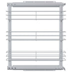 vidaXL 3-stufiger Küchen-Drahtkorb Ausziehbar Silbern 47x15,5x55,5 cm