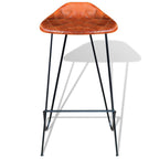 vidaXL Barhocker 6 Stk. Braun Echtleder