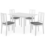 vidaXL 5-tlg. Essgruppe MDF Weiß