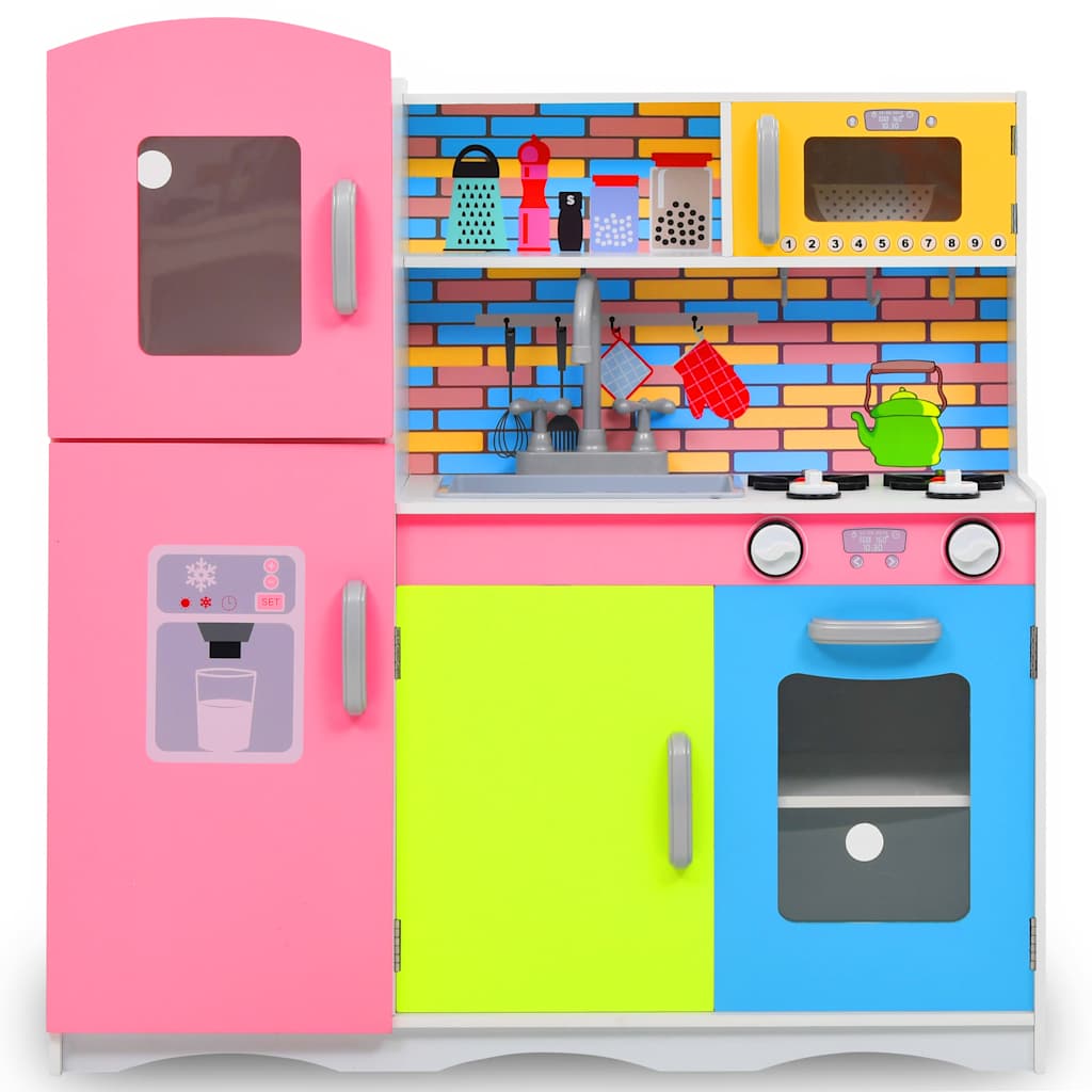 vidaXL Kinderspielküche MDF 80 x 30 x 85 cm Mehrfarbig