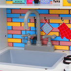 vidaXL Kinderspielküche MDF 80 x 30 x 85 cm Mehrfarbig
